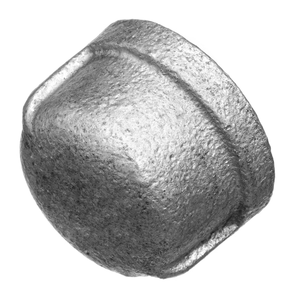 Usa Industrials Pipe Fittings Galvanized Malleable Iron Class 150 Round Cap 2 NPT Female ZUSA-PF-16742 - main